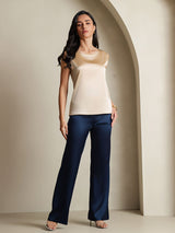 [Champagne] SilkSilky-IT Sleeveless Round Neck Cami 004