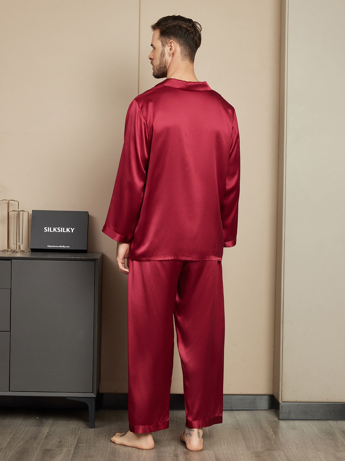 [Vino] SilkSilky-IT Seta pura Mens Pajamas 002