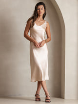 [Champagne] SilkSilky-IT Sleeveless Vestiti da donna 003