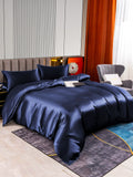 SilkSilky IT 22Momme Seta pura Bedding Set BluAcuro 002