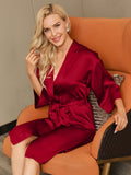 SilkSilky IT Seta pura A metà Womens Robe Vino 004