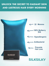 [Verde Acqua] SilkSilky-IT 22Momme Seta pura Pillowcase 003