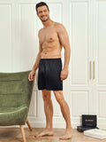 SilkSilky-IT 19Momme Mens Sleep Bottoms Nero 006