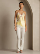 [Giallo Chiaro] SilkSilky-IT Spaghetti Strap V Neck Cami 007