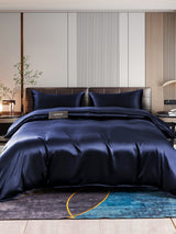 [Blu Scuro] SilkSilky-IT 22Momme Seta pura Bedding Set 001,