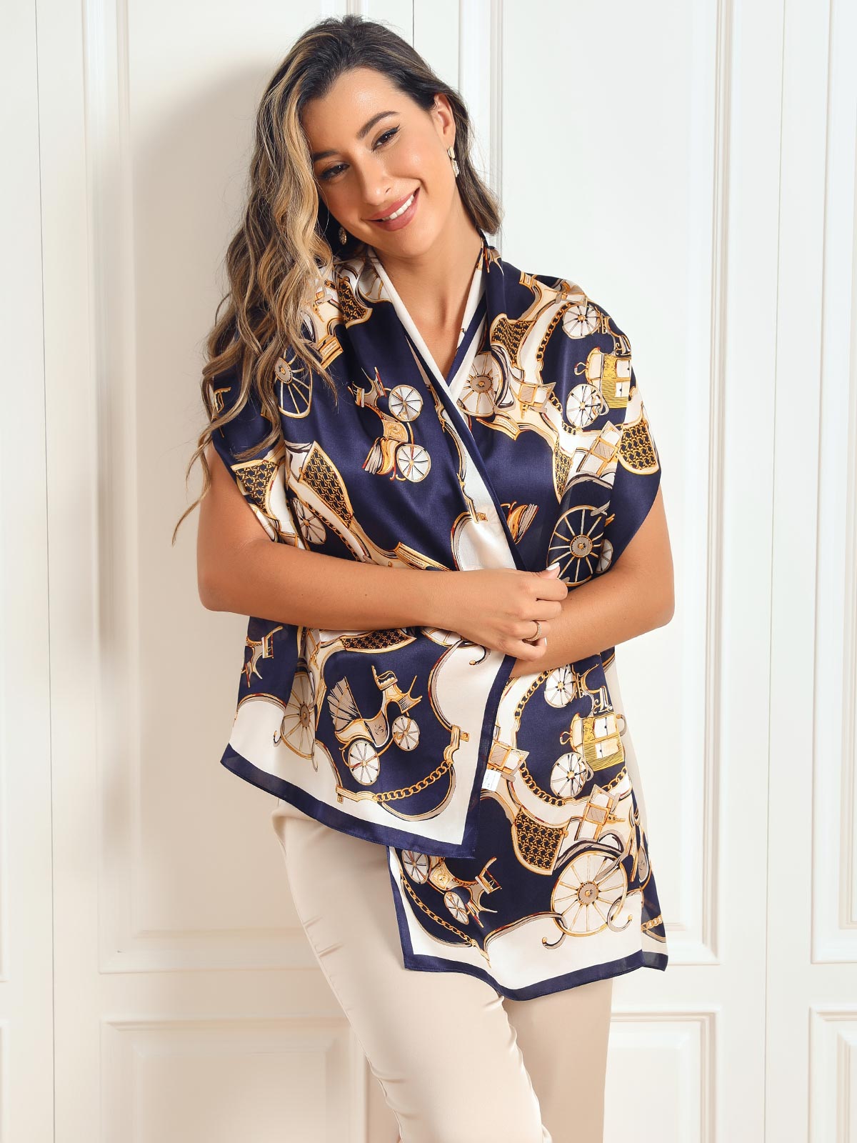 [P026] SilkSilky-IT Seta pura Scarf 003,