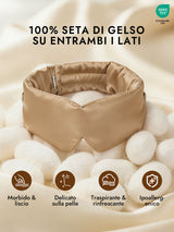 [Beige] SilkSilky-IT Mascherina da Notte 002