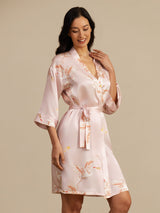 [Rosa] SilkSilky-IT 3/4 Sleeve Vestaglia da donna 007