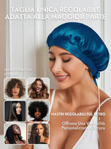 [Verde Acqua] SilkSilky-IT Cuffia di seta 006