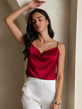 [Vino] SilkSilky-IT Spaghetti Strap Cowl Neck Cami 007