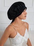 SilkSilky-IT Seta pura Sleep Cap Nero 004