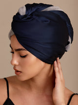 [Blu Scuro] SilkSilky-IT Turbante Per Capelli 001