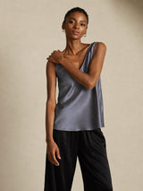 [Grigio Scuro] SilkSilky-IT Sleeveless V Neck Cami 006