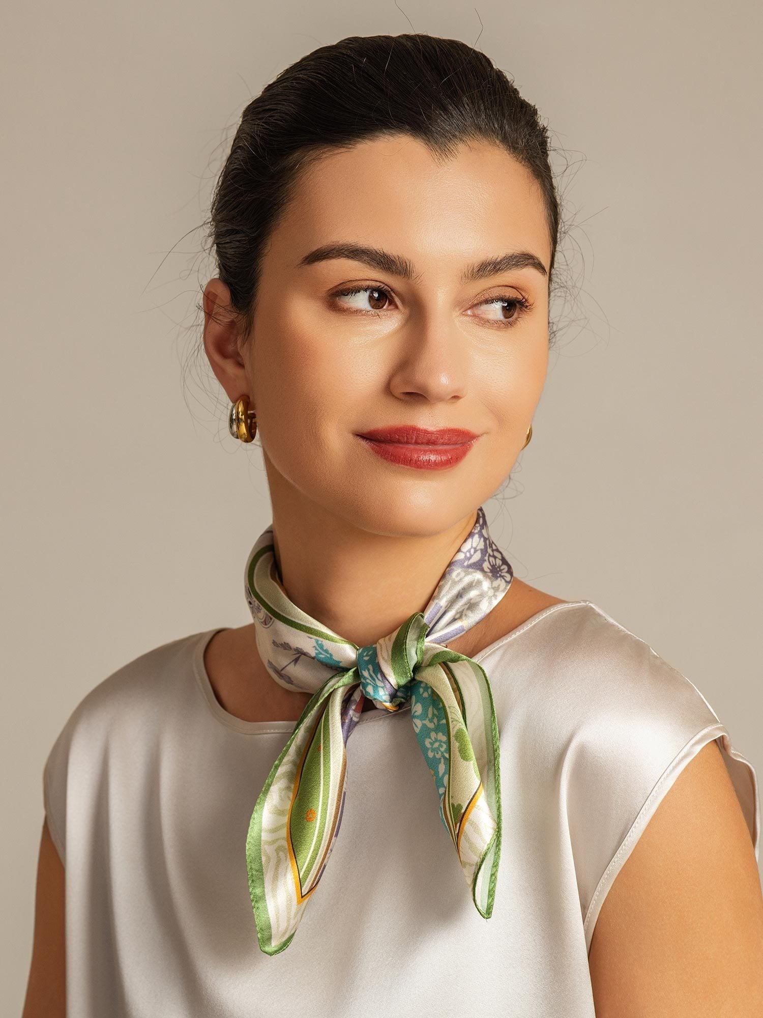 [P100] SilkSilky-IT Seta pura Scarf 003,