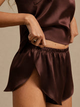 [Marrone] SilkSilky-IT Spaghetti Strap Set di Bretelle 006