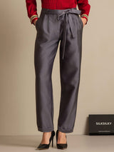 [Grigio] SilkSilky-IT 32Momme Seta Womens Pants 001