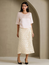 [Rosa] SilkSilky-IT Half Sleeve Magliette donna 005
