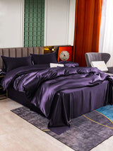 [Viola Scuro] SilkSilky-IT 22Momme Set di biancheria da letto 002
