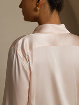 [Rosa Chiaro] SilkSilky-IT Long Sleeve Lapel Collar Camicie da donna 005