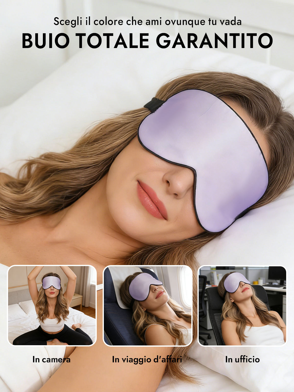 [Lavanda] SilkSilky-IT Mascherina da Notte 006