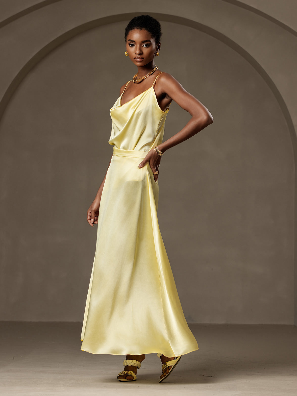 [Giallo Chiaro] SilkSilky-IT 19Momme Seta Skirt 007