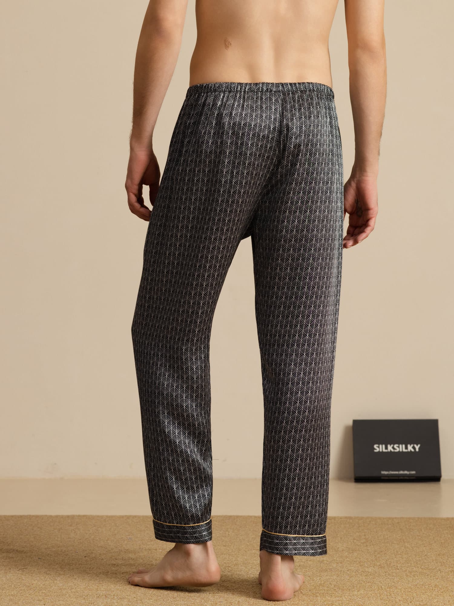 [Ginkgo Nero] SilkSilky-IT Mens Sleep Bottoms 002