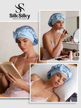 [Cielo Blu] SilkSilky-IT Cuffia di seta 005