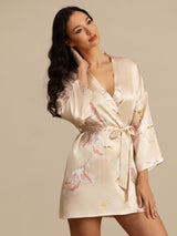 [Champagne] SilkSilky-IT 3/4 Sleeve Vestaglia da donna 005