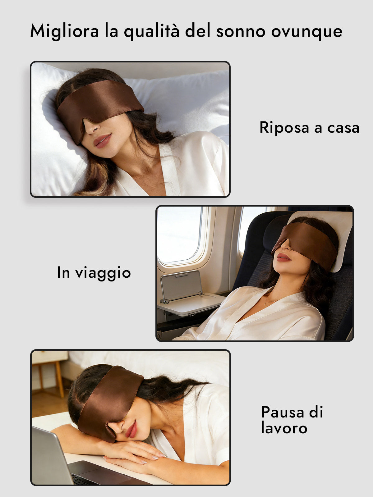 [Caffè] SilkSilky-IT Mascherina da Notte 006