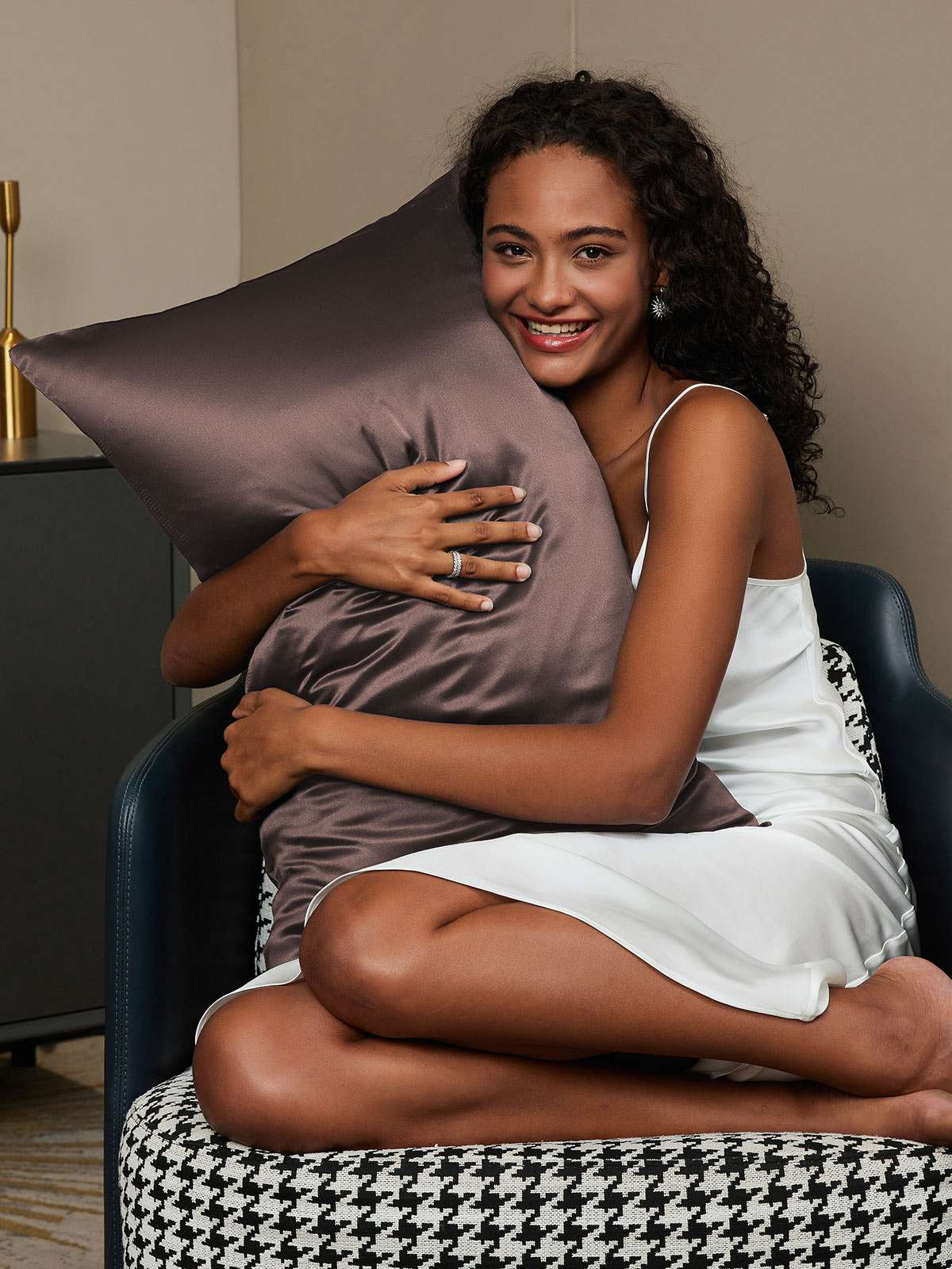 [Marrone] SilkSilky-IT 19Momme Seta pura Pillowcase 002