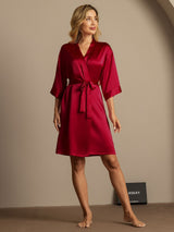 [Vino] SilkSilky-IT 3/4 Sleeve Vestaglia da donna 006