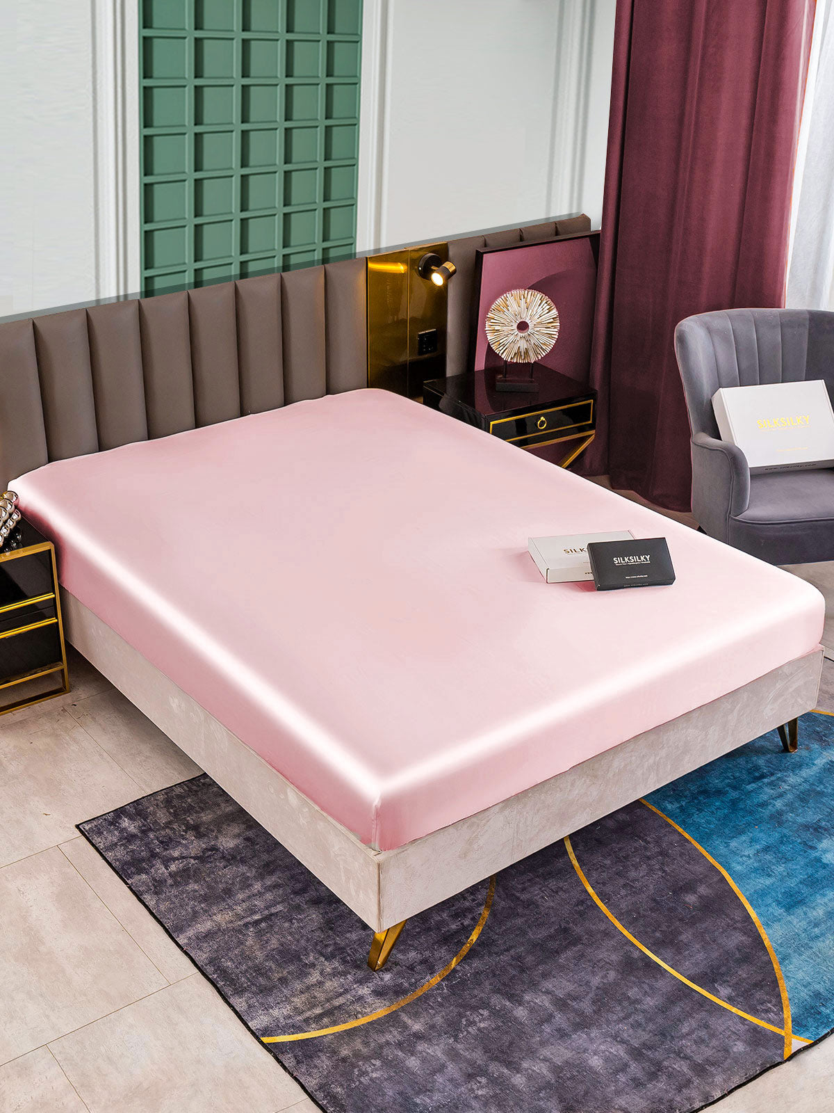 [Rosa] SilkSilky-IT 25Momme Seta pura Sheet 001