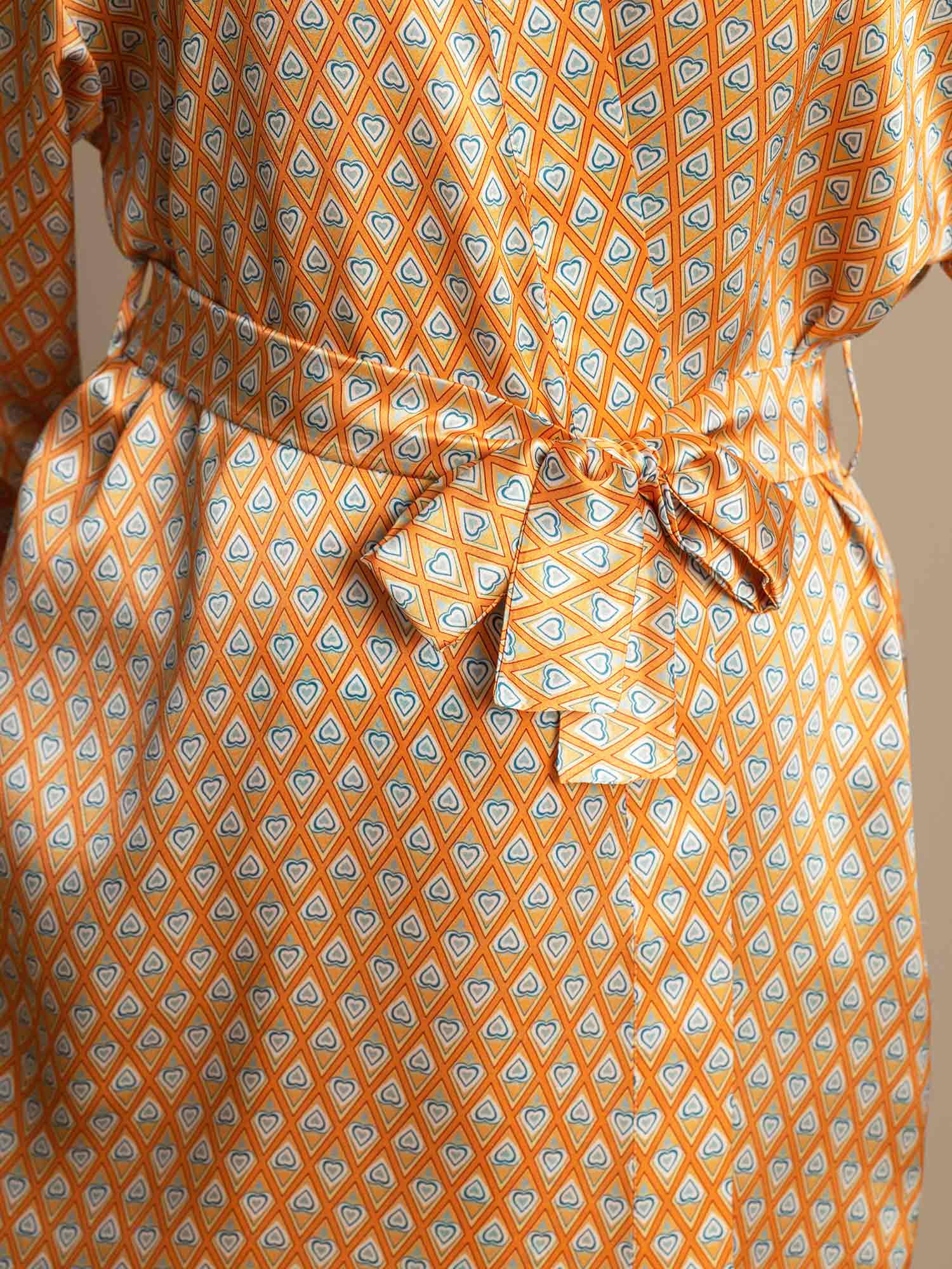 [Floral] SilkSilky-IT Seta pura Womens Robe 004,