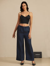[Nero] SilkSilky-IT Spaghetti Strap V Neck Cami 007