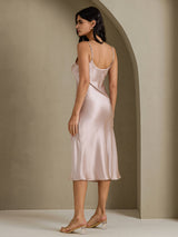 [Grigio Ombra] SilkSilky-IT Sleeveless V Neck Vestiti da donna 002