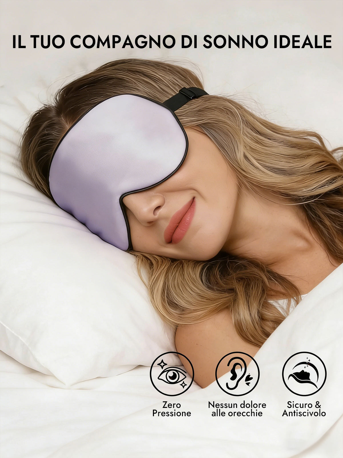[Lavanda] SilkSilky-IT Mascherina da Notte 005