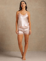 [Rosa] SilkSilky-IT Sleeveless V Neck Set di Bretelle 006
