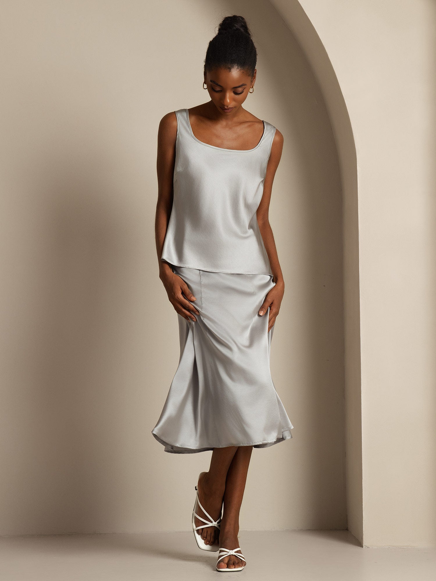 [Grigio Griffin] SilkSilky-IT 19Momme Seta Camisoles 007,