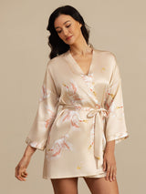 [Champagne] SilkSilky-IT 3/4 Sleeve Vestaglia da donna 001