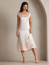 [Rosa] SilkSilky-IT Cap Sleeve Vestiti da donna 002