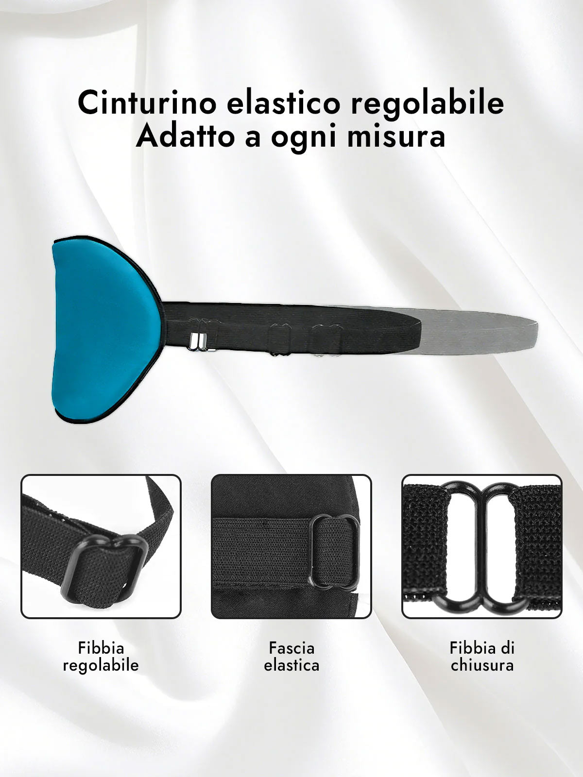 [Verde Acqua] SilkSilky-IT Mascherina da Notte 004