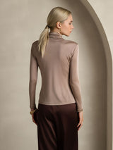[Cachi] SilkSilky-IT Manica lunga Dolcevita Magliette donna 002