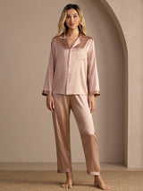 [Toscana] SilkSilky-IT Long Sleeve Lapel Collar Pigiami da donna 003