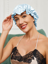 [Azzurro] SilkSilky-IT Cuffia di seta 002