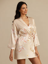 [Champagne] SilkSilky-IT 3/4 Sleeve Vestaglia da donna 003
