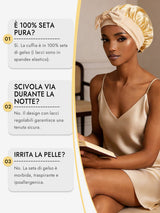 [Champagne] SilkSilky-IT Cuffia di seta 006