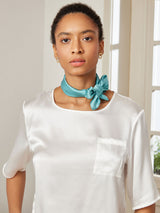 [Verde Acqua] SilkSilky-IT Sciarpa 004