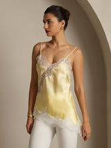 [Giallo Chiaro] SilkSilky-IT Spaghetti Strap V Neck Cami 006