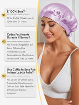 [Lavanda] SilkSilky-IT Cuffia di seta 005