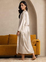 [Beige] SilkSilky-IT Long Sleeve Vestaglia da donna 002